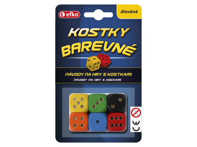 BAREVNÉ HRACÍ KOSTKY dřevěné