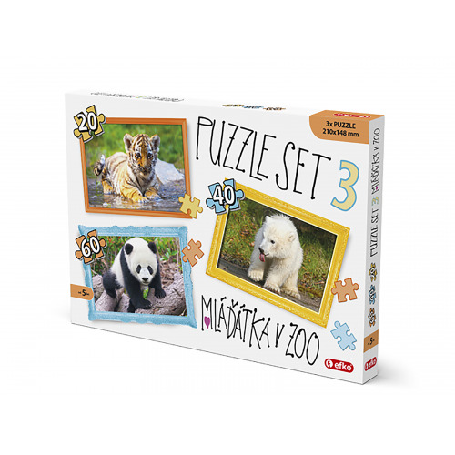 Puzzle SET 3 Mláďátka v ZOO