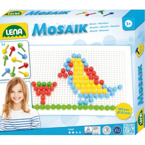 Lena Mozaika klobouček 1 cm hladký 100 ks