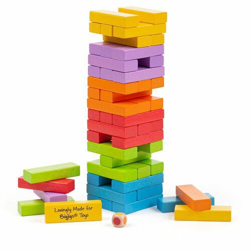 Bigjigs Toys Barevná Jenga