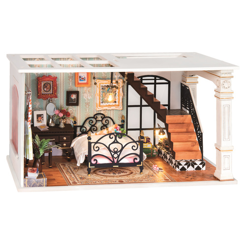 RoboTime miniatura domečku Podkrovní starožitná ložnice