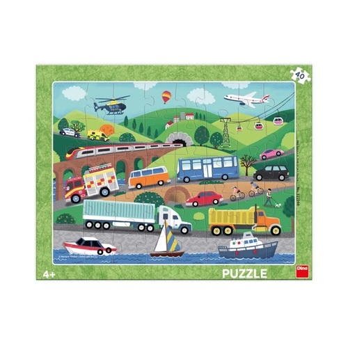 Puzzle Dopravní prostředky 40 dílků deskové