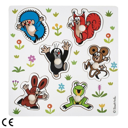 DETOA Dřevěné vkládací puzzle Krtek malé
