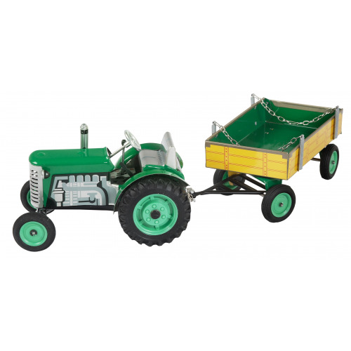 Traktor Zetor s valníkem zelený – plastové disky